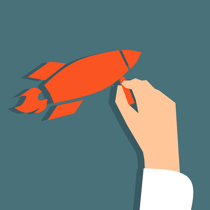 hand drawing a rocket - leadership - Jeff Bezos