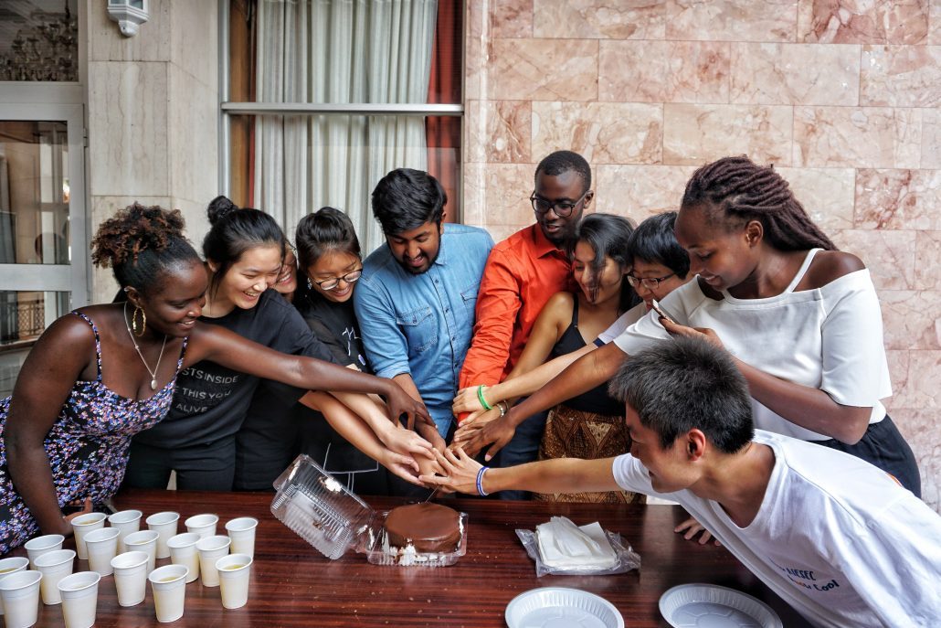 exchange participants from AIESEC connecting in Mauritius