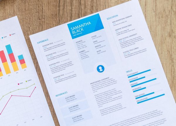a cv together with a report