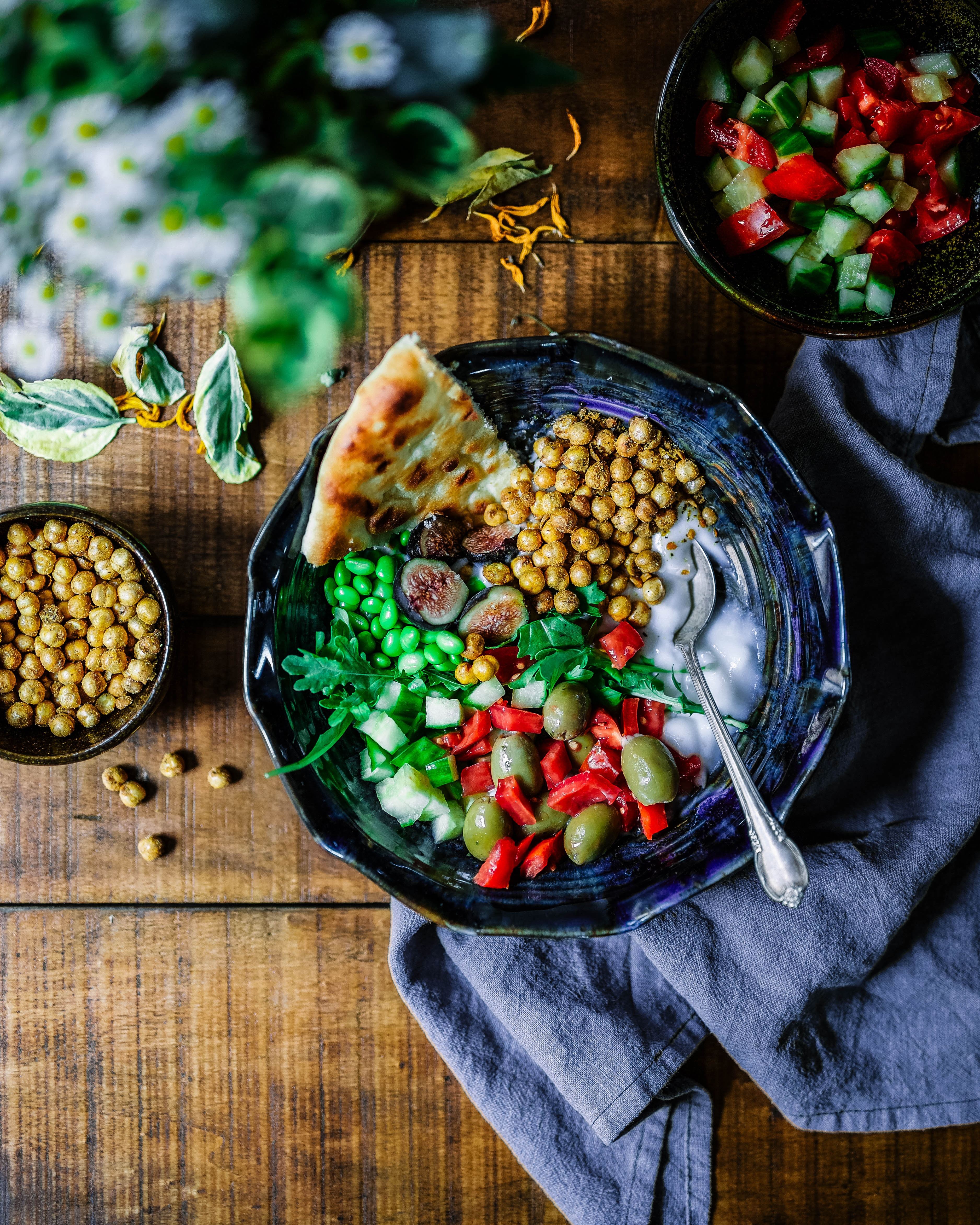 a plate of fresh food