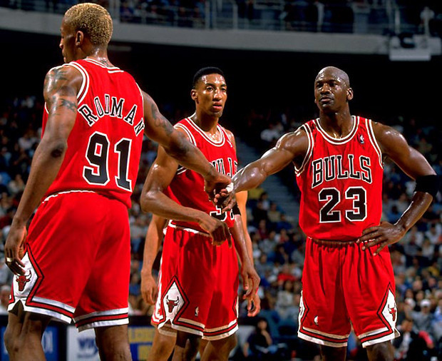 Scottie Pippen and Michael Jordan
